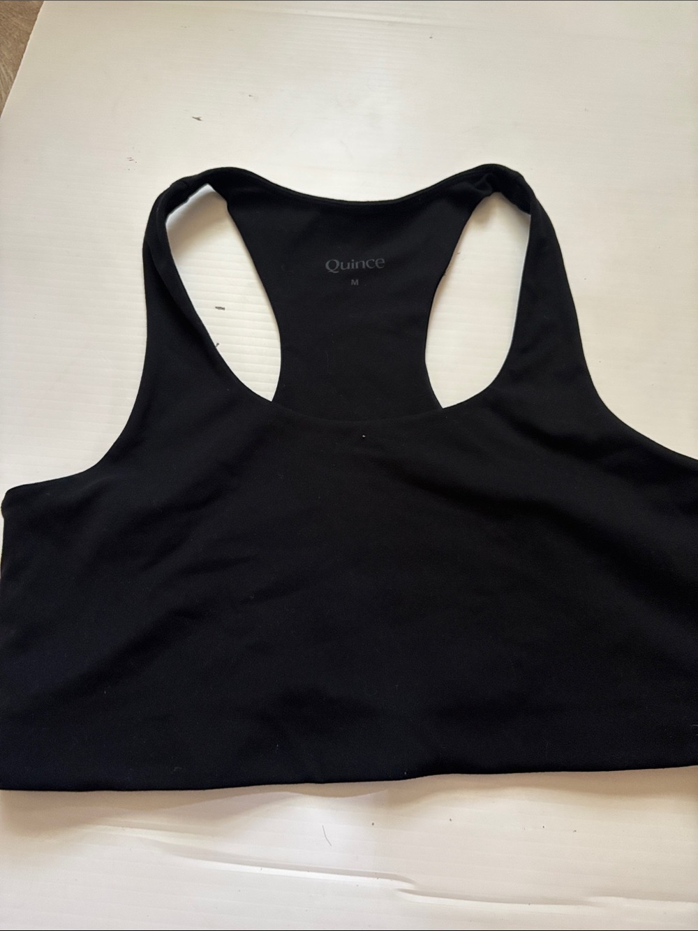 Quince Black Racerback Bralette Top